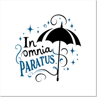 In Omnia Paratus - Umbrella and Scarf II - Typography Posters and Art